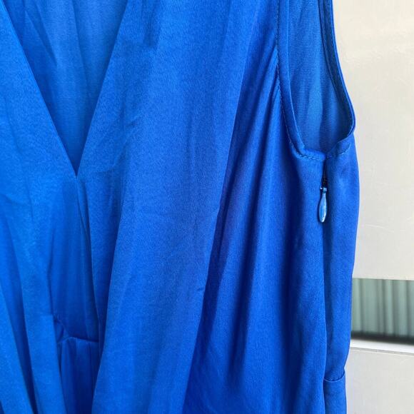 Kobi Halperin Cobalt Blue Sleeveless V Neck Wrap Dress Size XS - Picture 6 of 7